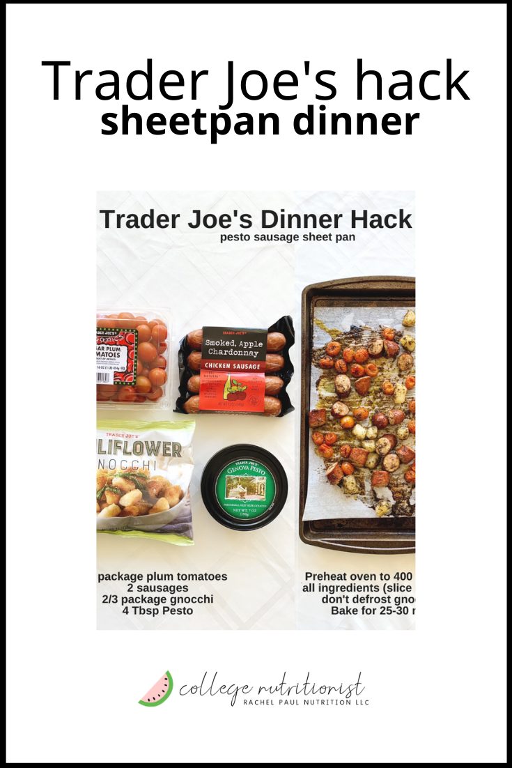 Trader Joe’s Pesto Sausage Sheet Pan Dinner